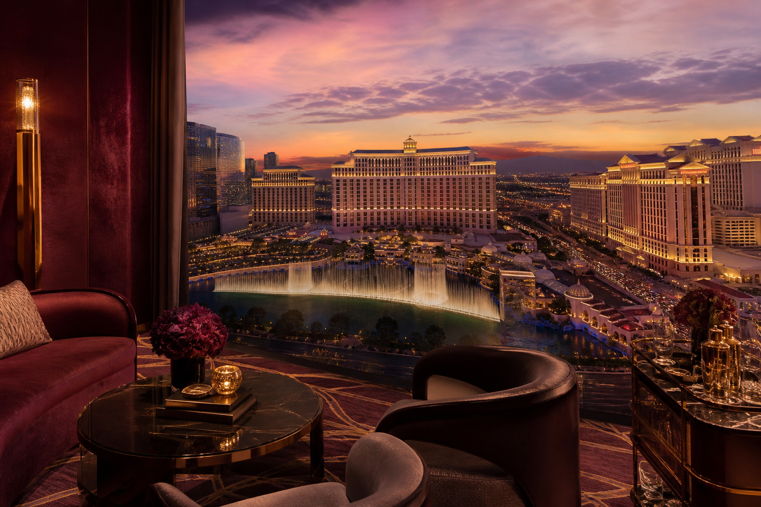 US luxury casino resort skyline